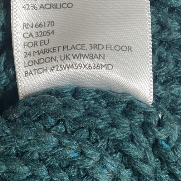 Urban Outfitters Coincidence & Chance Green Sweater Rustic Elbow Patch Size Sm - Picture 11 of 12